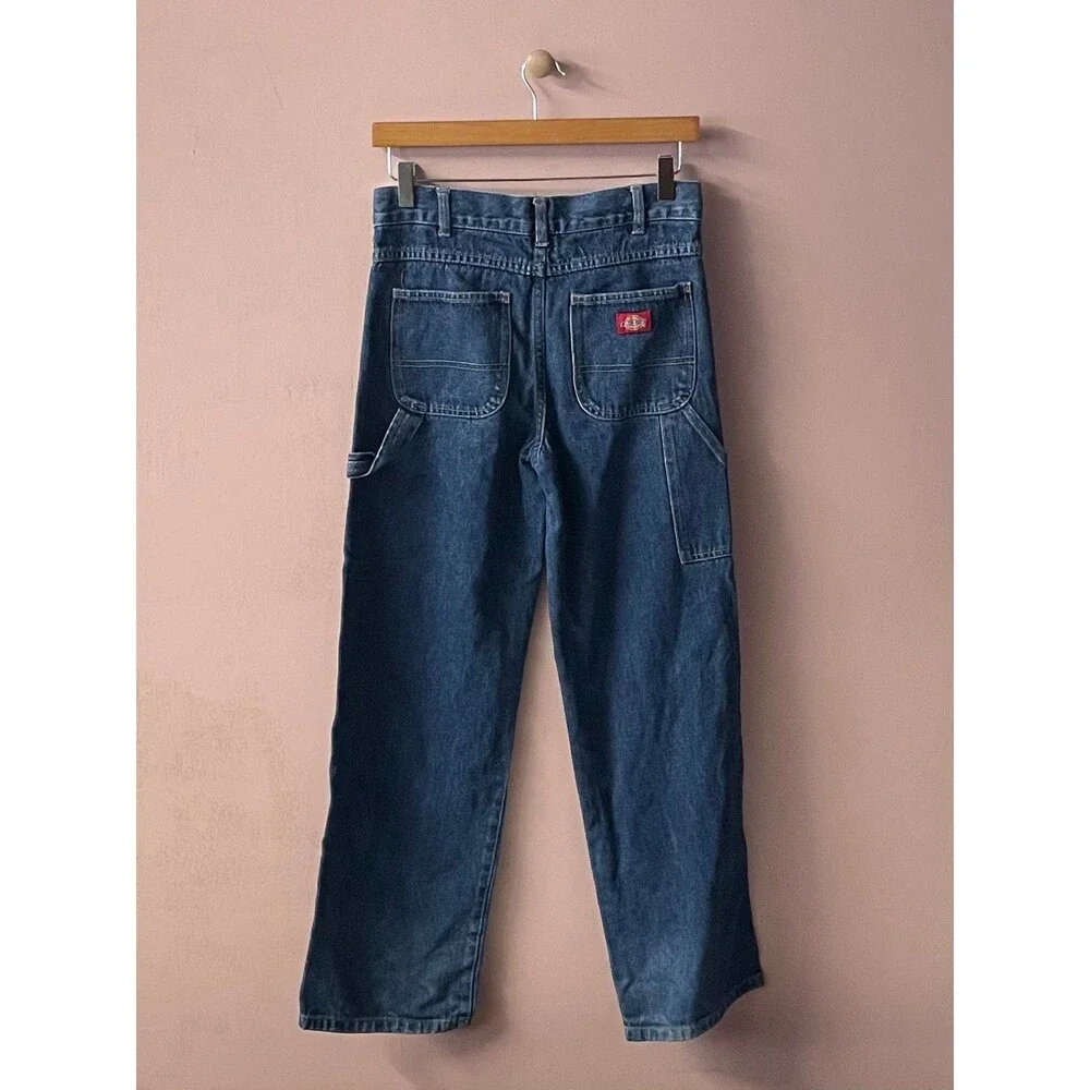 Dickies Kids Classic Dark Wash Blue Straight Leg Carpenter Jeans Size 14
